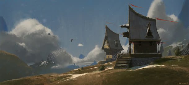 日本手绘房屋插画jpg设计背景_新图网 https://ixintu.com 房屋 插画 日本