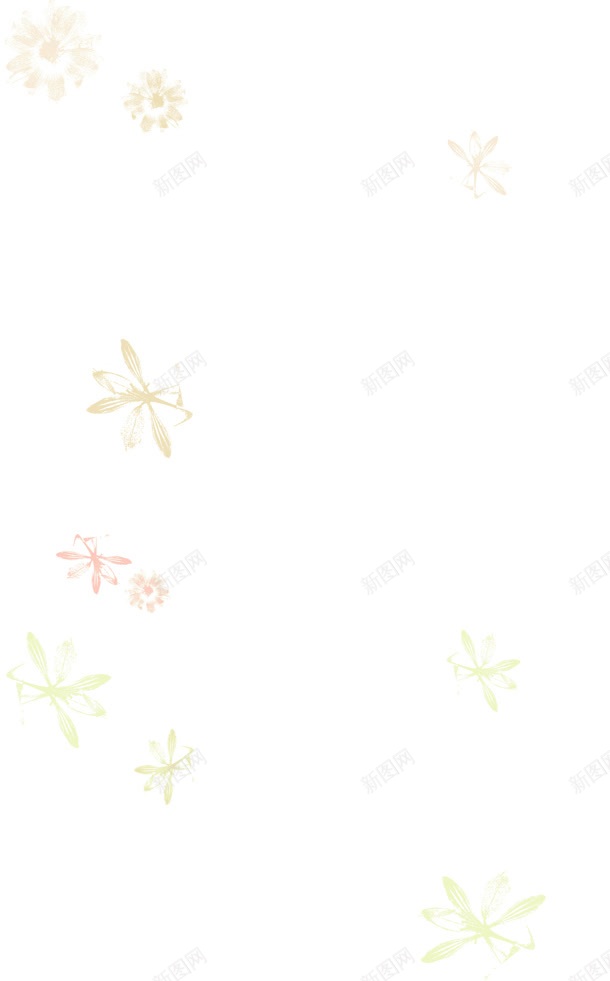 白底黄色印花海报背景png免抠素材_新图网 https://ixintu.com 印花 海报 背景 黄色