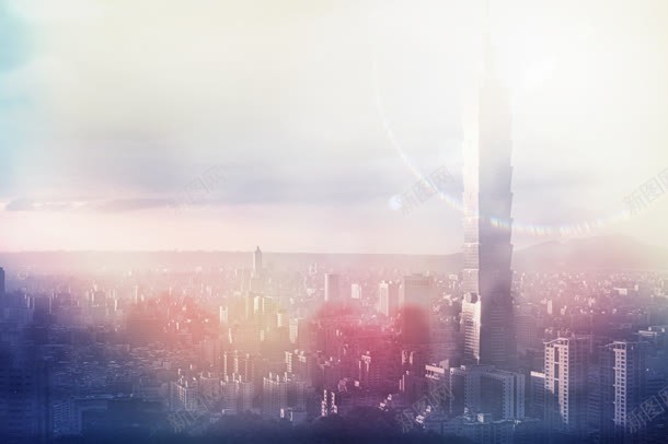 白云粉光宁静城市jpg设计背景_新图网 https://ixintu.com 城市 宁静 白云