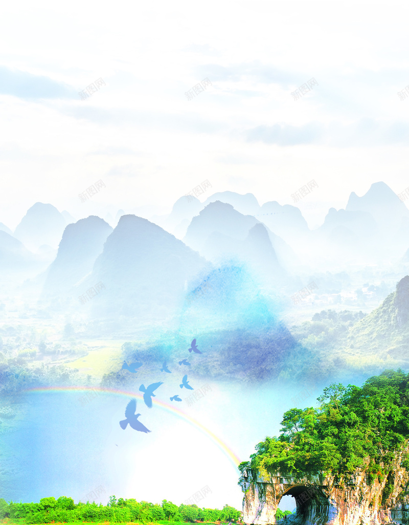 桂林旅游宣传海报psd设计背景_新图网 https://ixintu.com 广西 户外 旅行 桂林 桂林宣传 桂林山水 桂林美景 桂林风景