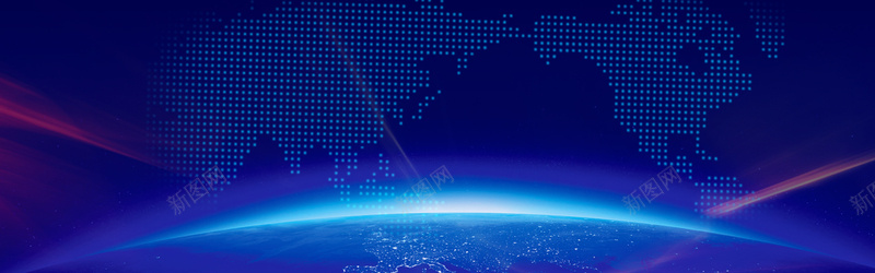 科技感发光地球商务bannerpsd设计背景_新图网 https://ixintu.com banner 企业展板 发光地球 商务 地球 大气 时尚 科技感 线条 蓝色渐变