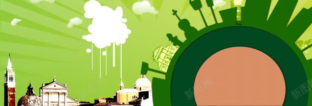 手机背景jpg设计背景_新图网 https://ixintu.com 城市地标建筑 大气 扁平化 时尚 白云