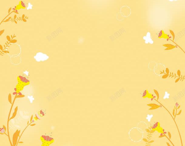 手绘梦幻黄色护肤海报jpg设计背景_新图网 https://ixintu.com 梦幻 海报 黄色