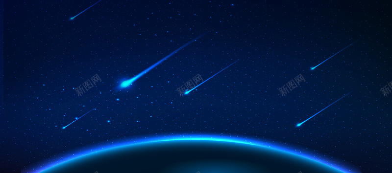酷炫星空背景bannerpsd设计背景_新图网 https://ixintu.com 商务 地球 星空 科幻 科技 蓝色 酷炫
