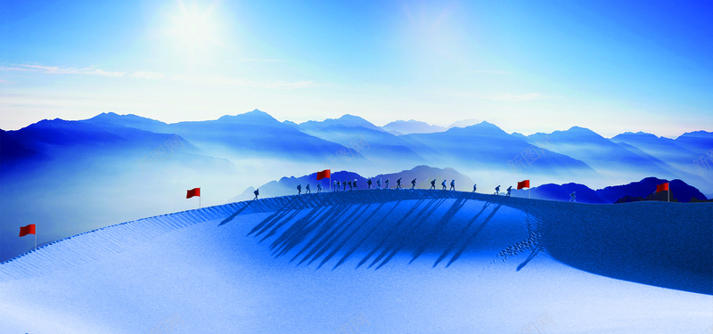 蓝色发展历程山脉背景psd设计背景_新图网 https://ixintu.com 发展历程 商务 山脉 海报banner 科幻 科技 蓝色