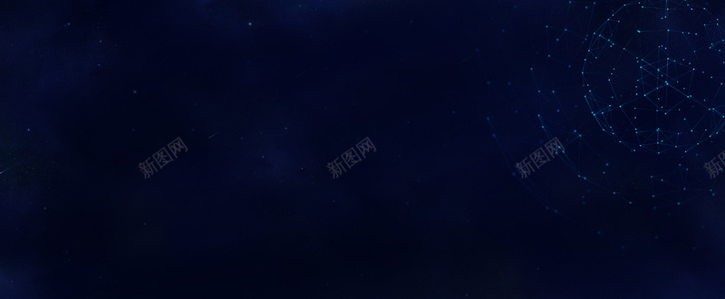 蓝色科技网络bannerjpg设计背景_新图网 https://ixintu.com 几何 地球banner 科技 线条 网络 节点 蓝色 黑色