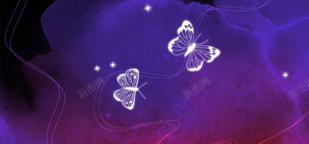 手绘蝴蝶花纹背景jpg设计背景_新图网 https://ixintu.com PSD 分层 广告 手绘 水彩 花纹 设计