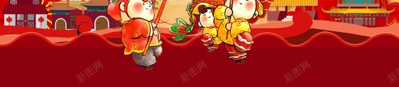 喜庆大气年会通知春节放假通知海报psd设计背景_新图网 https://ixintu.com 中国风 喜庆 大气 年会通知 春节放假 春节放假通知 海报 舞狮子