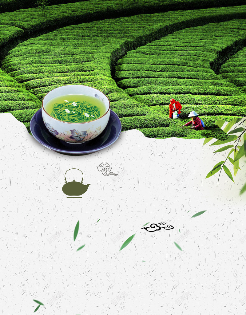 茶园水墨淡雅春茶广告海报背景jpg设计背景_新图网 https://ixintu.com 制茶 唯美清新 广告设计 新茶上市 春茶 欣喜 水墨淡雅 海报背景 茶叶广告 茶叶采摘 茶园 茶宣传 茶山