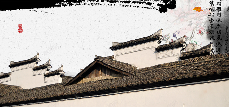 古典海报jpg设计背景_新图网 https://ixintu.com 中国风 中式底纹 传统文化海报设计 古典海报设计 古建筑 复古海报 大气背景 意境 拼接底纹 海报banner 淘宝天猫 电商 高档底纹