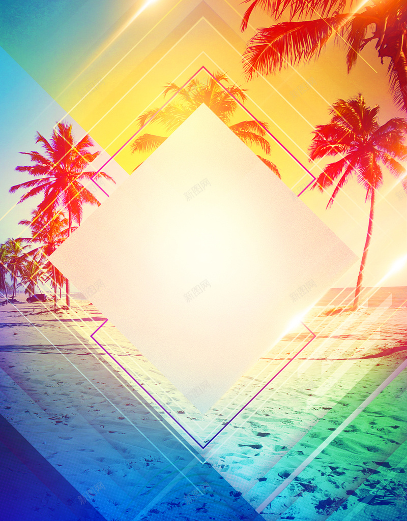 创意海滩旅游风景摄影平面广告psd_新图网 https://ixintu.com 几何图案 创意 平面广告 摄影 旅游 景色 海滩 酷炫 风景