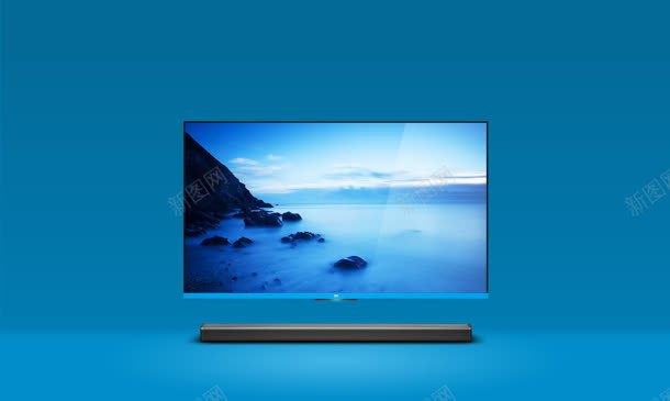 蓝色海岸电视海报背景jpg设计背景_新图网 https://ixintu.com 海岸 海报 电视 背景 蓝色
