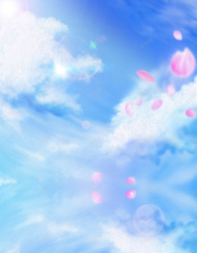 蓝色天空桃花飞舞海报背景背景花瓣唯美psd设计背景_新图网 https://ixintu.com 中国风 唯美 天空 桃花 海报 素材 背景 花瓣 蓝色 飞舞