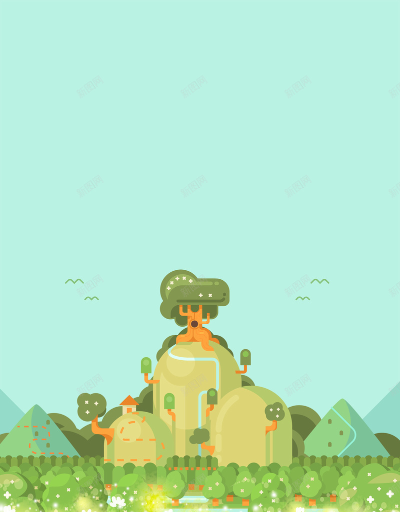 绿色手绘春季踏青春天油菜花背景psd设计背景_新图网 https://ixintu.com 儿童读物插画 卡通 手绘 春天 春天背景 春季踏青 油菜花 绿色 郊游