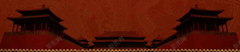 中国风复古红色精美海报背景jpg设计背景_新图网 https://ixintu.com 中国风 中国风海报背景 北京地标建筑素材 喜欢 复古红色背景 对称设计素材 精美商业海报背景