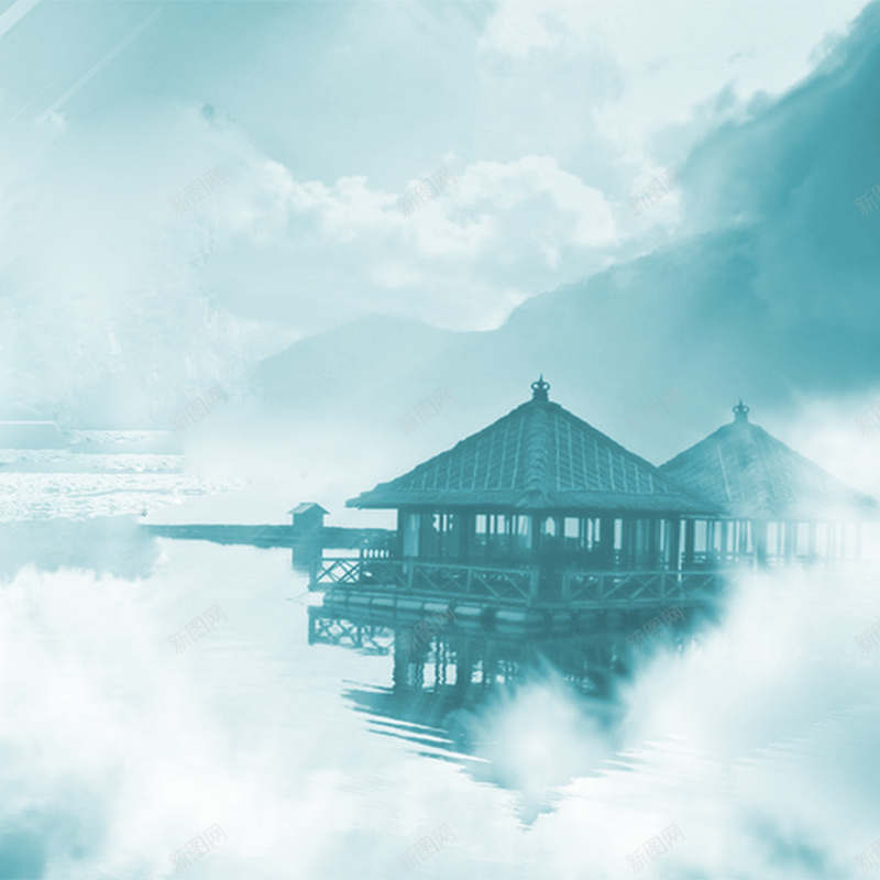 中国风psd设计背景_新图网 https://ixintu.com 中国风 主图 企业 古代 古典 水墨画 茶 茶道