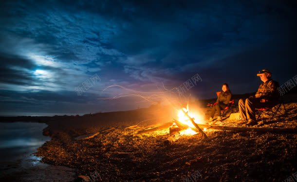 蓝天夜晚的火堆大海jpg设计背景_新图网 https://ixintu.com 夜晚 夜色海洋 大海 火堆 蓝天