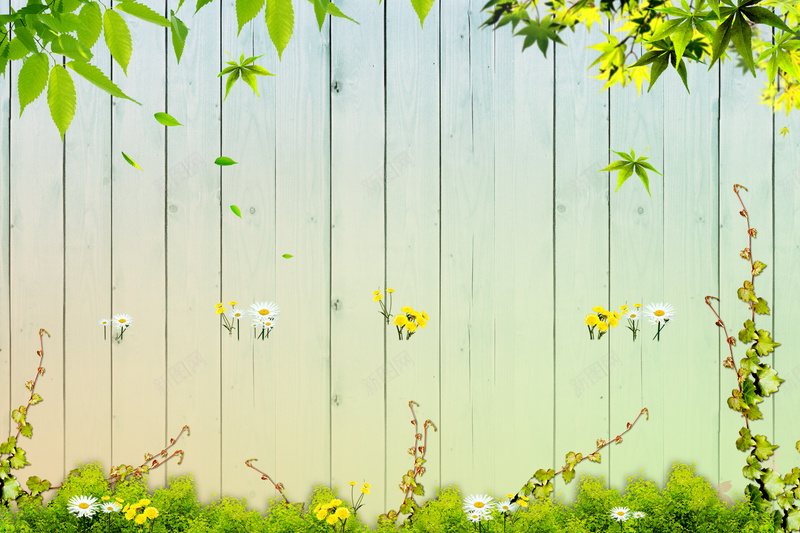 清明节海报宣传木板绿叶藤蔓psd设计背景_新图网 https://ixintu.com 手绘插画背景 木板 水彩背景 清明节活动 清明节海报 清明节踏青 绿叶 藤蔓 踏青活动 踏青海报