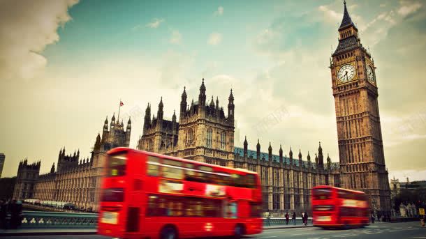 英国大本钟下的街道jpg设计背景_新图网 https://ixintu.com 英国 街道