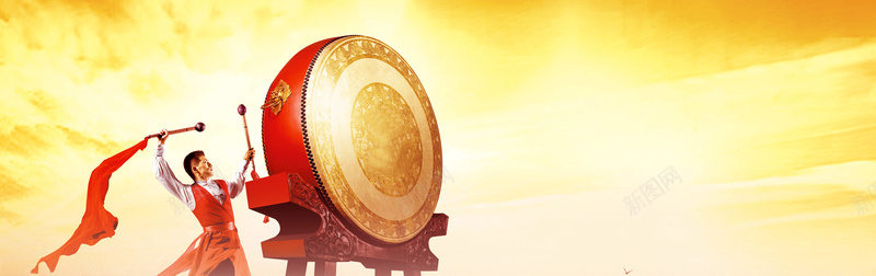 激情雄壮击鼓背景jpg设计背景_新图网 https://ixintu.com 击鼓 海报banner 激情 狂欢 男人 雄壮 黄色