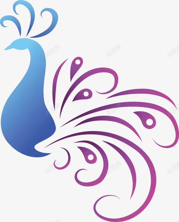 孔雀元素矢量图eps免抠素材_新图网 https://ixintu.com 孔雀 孔雀开屏 矢量孔雀 鸟类 矢量图