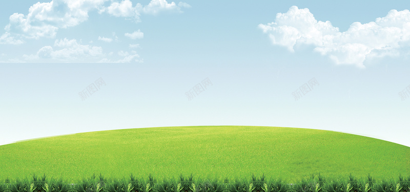 蓝天绿草地背景psd设计背景_新图网 https://ixintu.com 公益 小清新 平静 文艺 树 海报banner 焦点图 环保 白云 简约 草地 蓝天 风景