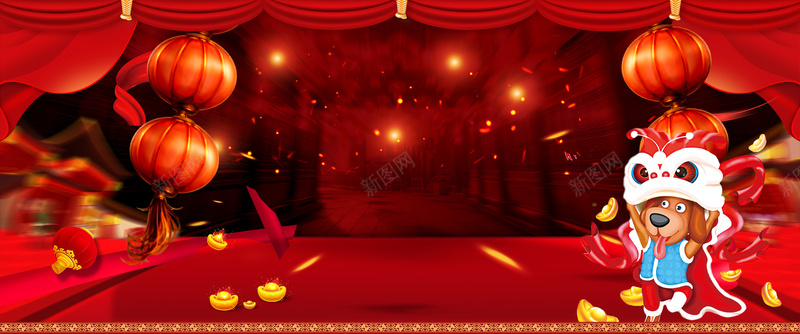 新年年货节红灯笼bannerpsd设计背景_新图网 https://ixintu.com 坚果 天猫年货节 家电 年货节 数码 新年店铺首页 服装 海报 生活用品 酒红色 零食 鞋 首页设计
