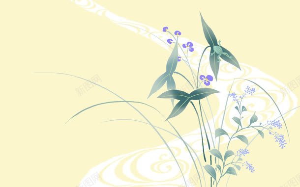 紫色碎花绿叶壁纸jpg设计背景_新图网 https://ixintu.com 壁纸 紫色 绿叶