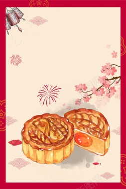中国风中秋节月饼背景