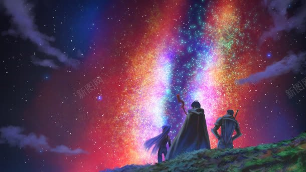 神秘彩色光效星空jpg设计背景_新图网 https://ixintu.com 彩色 星空 神秘