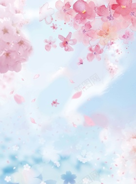 樱花节主题海报背景模板背景