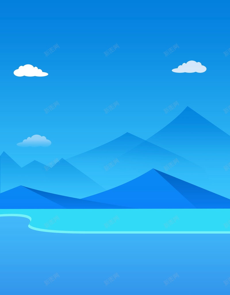 扁平化山脉山峰海报背景psd设计背景_新图网 https://ixintu.com PSD源文件 PSD素材 云朵 分层文件 大海 山峰 山脉 扁平化 简约 背景模板 背景海报 背景素材 高清背景