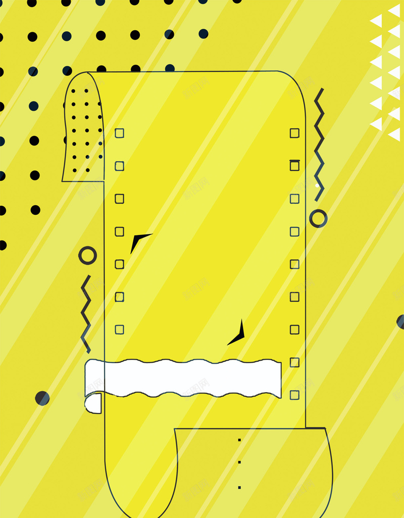 黄色扁平孟菲斯边框促销背景psd设计背景_新图网 https://ixintu.com 促销背景 几何 娱乐 孟菲斯 扁平 电影院 边框 黄色