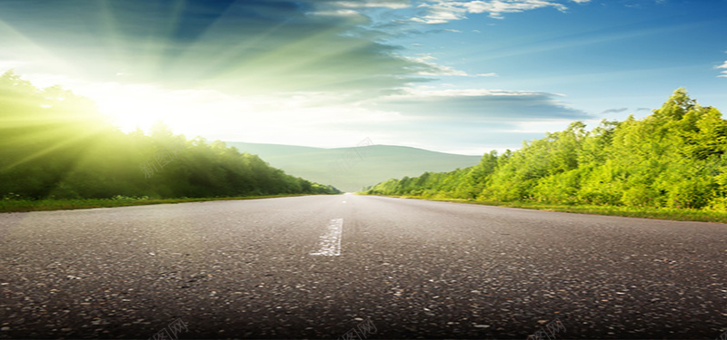 公路蓝天太阳主图背景psd_新图网 https://ixintu.com 云 公路 摄影 海报banner 风景