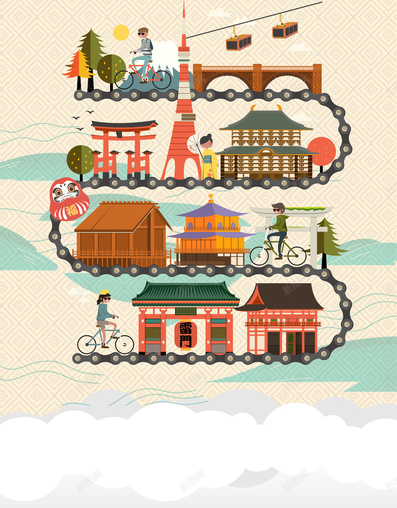 日本古建筑海报背景psd设计背景_新图网 https://ixintu.com 古代海报 古风海报 夏季海报 大气海报 宣传海报 文艺海报 日本海报 浪漫海报 简约海报