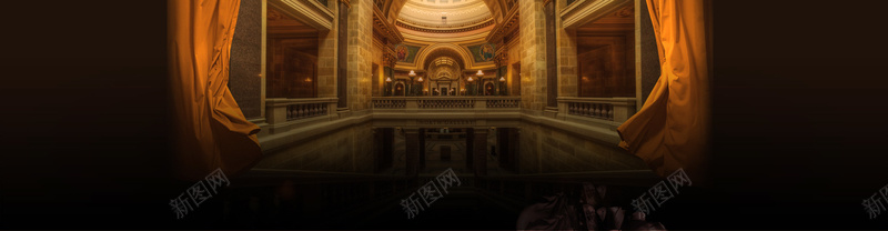 欧式背景海报jpg设计背景_新图网 https://ixintu.com banner 促销 其他 商务人士 坐着 天猫 宫殿 布箱 椅子 海报 海报banner 淘宝 男人 窗帘 通栏海报 黑色背景