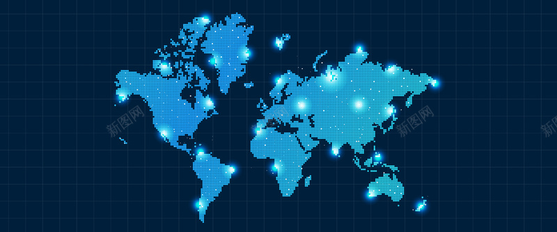 世界地图分布图背景jpg设计背景_新图网 https://ixintu.com 世界地图 商务 商务背景 海报banner 科幻 科技