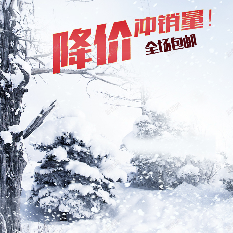 冬季雪景psd_新图网 https://ixintu.com 主图 冬季 摄影 树 雪 雪景 风景
