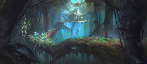绿色森林恋人浪漫jpg设计背景_新图网 https://ixintu.com 恋人 森林 浪漫 绿色