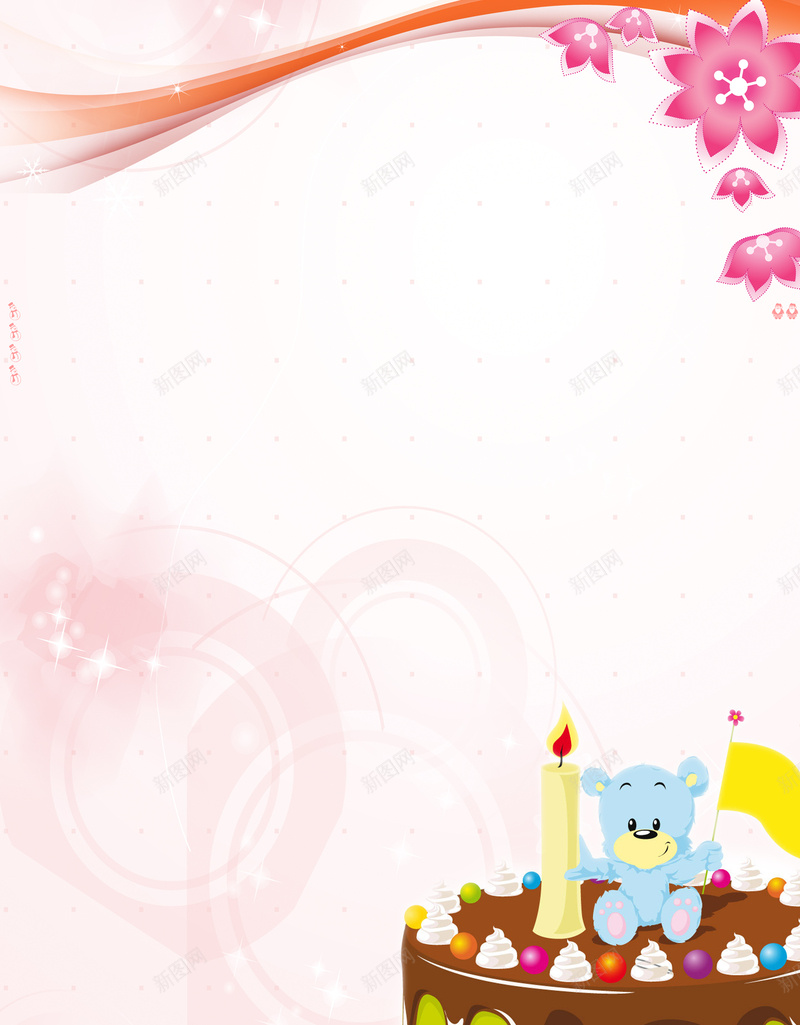 周年庆海报psd设计背景_新图网 https://ixintu.com 卡通 周年庆 手绘 海报设计 生日蛋糕 白色 童趣
