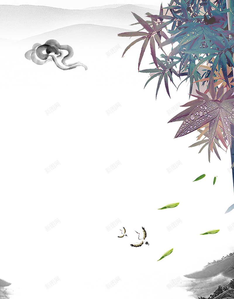 中国风水墨白露节气jpg设计背景_新图网 https://ixintu.com 中国风 水墨 白露节气 背景