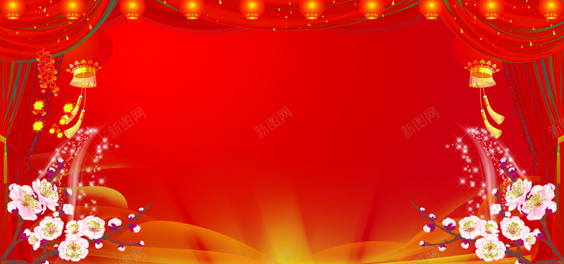 喜庆背景psd设计背景_新图网 https://ixintu.com 中国风 喜庆背景 四射 春节 春节背景 梅花 海报banner 淘宝天猫 烟花 红色 红色背景 舞台背景 花底纹 过年 金光 金边 闪光 鞭炮