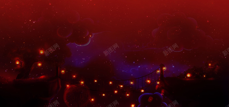 魔幻暗黑海报背景bannerjpg设计背景_新图网 https://ixintu.com anner banner 云 古树 暗黑 海报 灯笼 背景 魔幻
