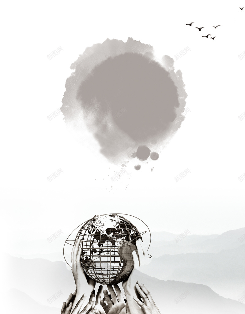 水墨中国风企业文化背景psd设计背景_新图网 https://ixintu.com 中国风 企业展板设计 企业文化 创新 合作 拼搏 时间 楼道文化 水墨 海报 荣誉 走廊文化 进取