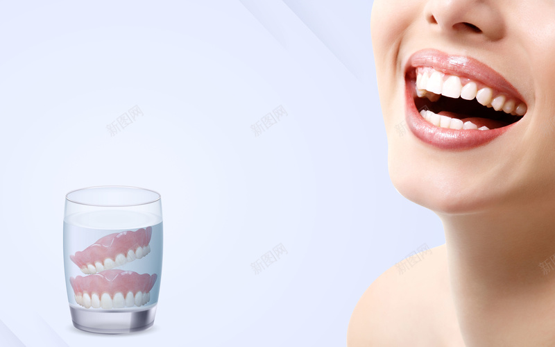 健康牙齿关爱牙齿医疗牙科海报背景背景图片-素材0p