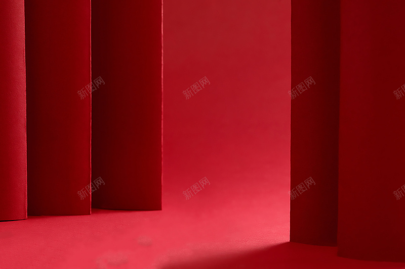 中国红简约场景5jpg设计背景_新图网 https://ixintu.com 场景 时尚 简约 红色