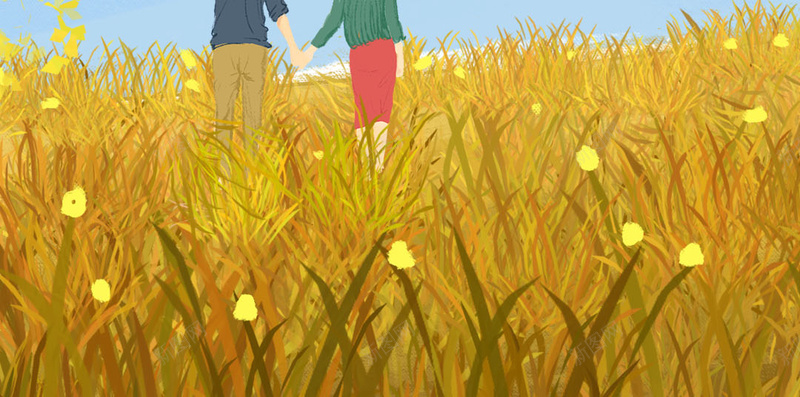 情人节蓝色草地背景psd设计背景_新图网 https://ixintu.com 告白 情人节 情侣 放风筝 春季 约会 草地 蓝色