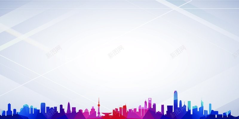 彩色晶格化城市建筑背景psd设计背景_新图网 https://ixintu.com 几何 城市剪影背景 彩色 彩色背景 扁平化 晶格化背景 海报 背景