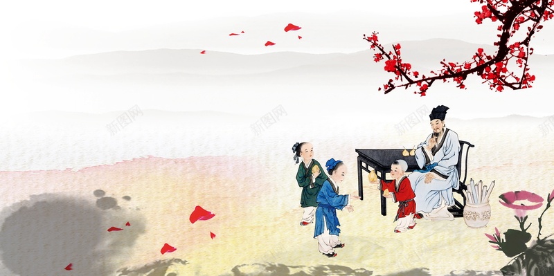 中国传统文化背景模板jpg设计背景_新图网 https://ixintu.com PSD 中国风 传统文化 传统美德 分层 孔融让梨 孔融让梨国画 孔融让梨故事 平面 广告 模板 海报 素材 背景 谦让礼仪