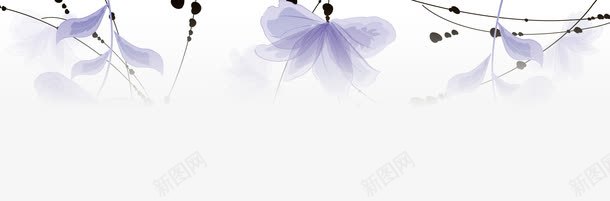 紫色手绘花朵文艺装饰png免抠素材_新图网 https://ixintu.com 文艺 紫色 花朵 装饰